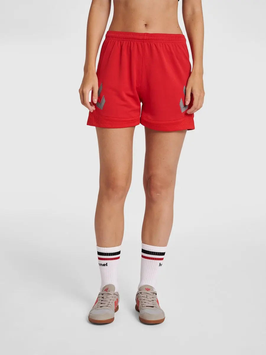 Hummel Hmllead Womens Poly Shorts 207398 Sportshorts - M - Rood