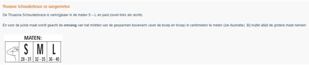 Thuasne Sport Schouderbrace L - Zwart