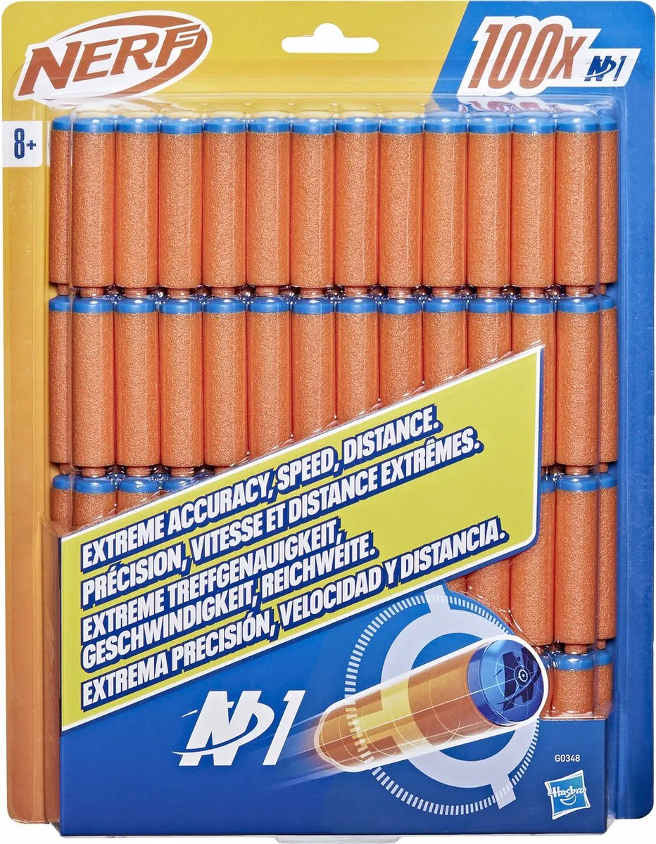 Nerf N1-Darts Navulling 100x - G0348EU4 - Oranje