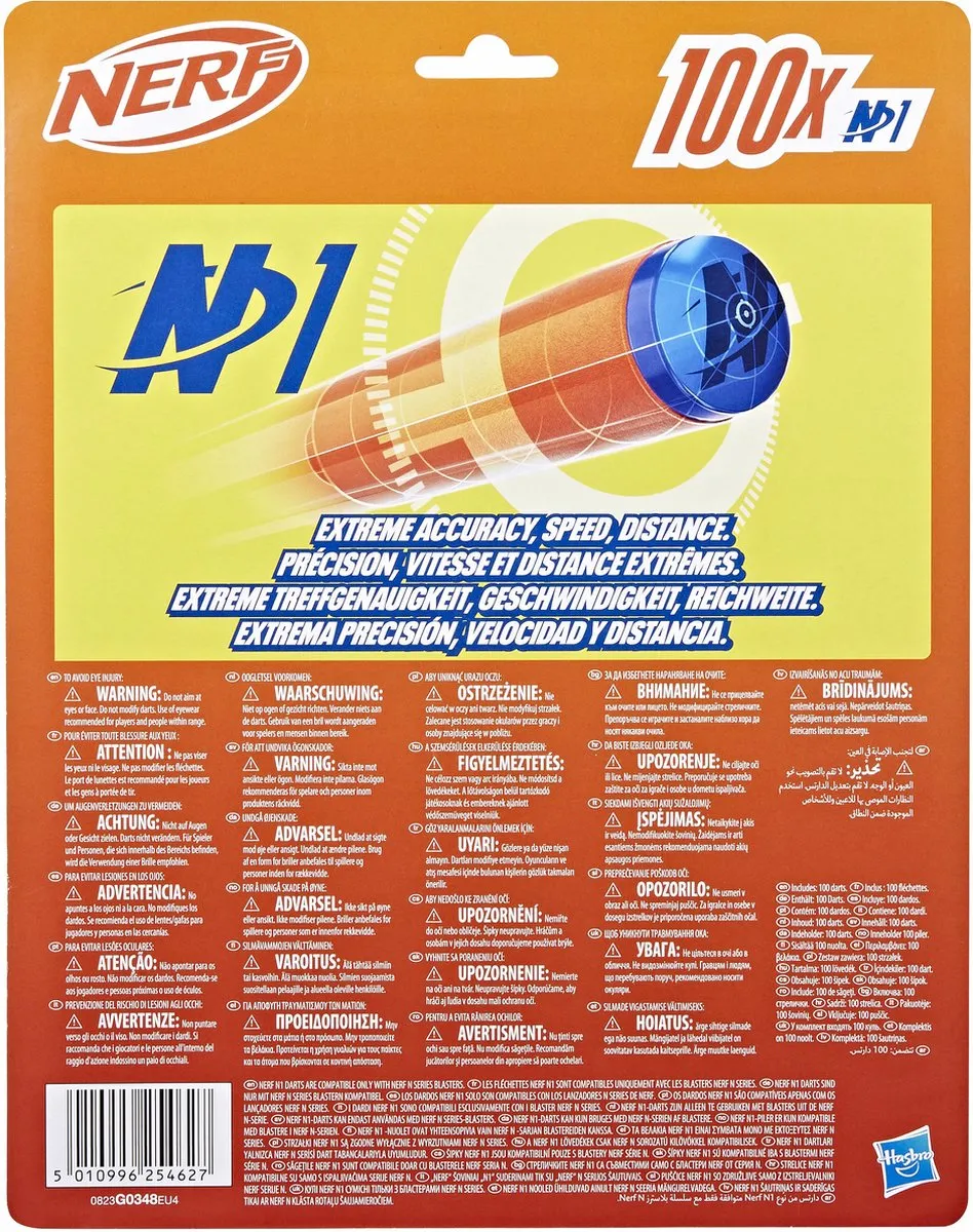 Nerf N1-Darts Navulling 100x - G0348EU4 - Oranje - afbeelding 6 van 6