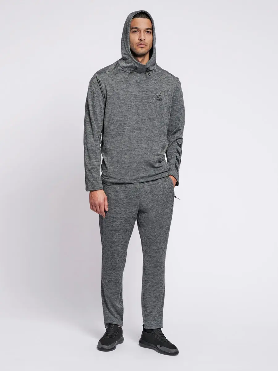 Hummel Hmlaston Hoodie 206489 - Dark Grey Melange - afbeelding 6 van 6