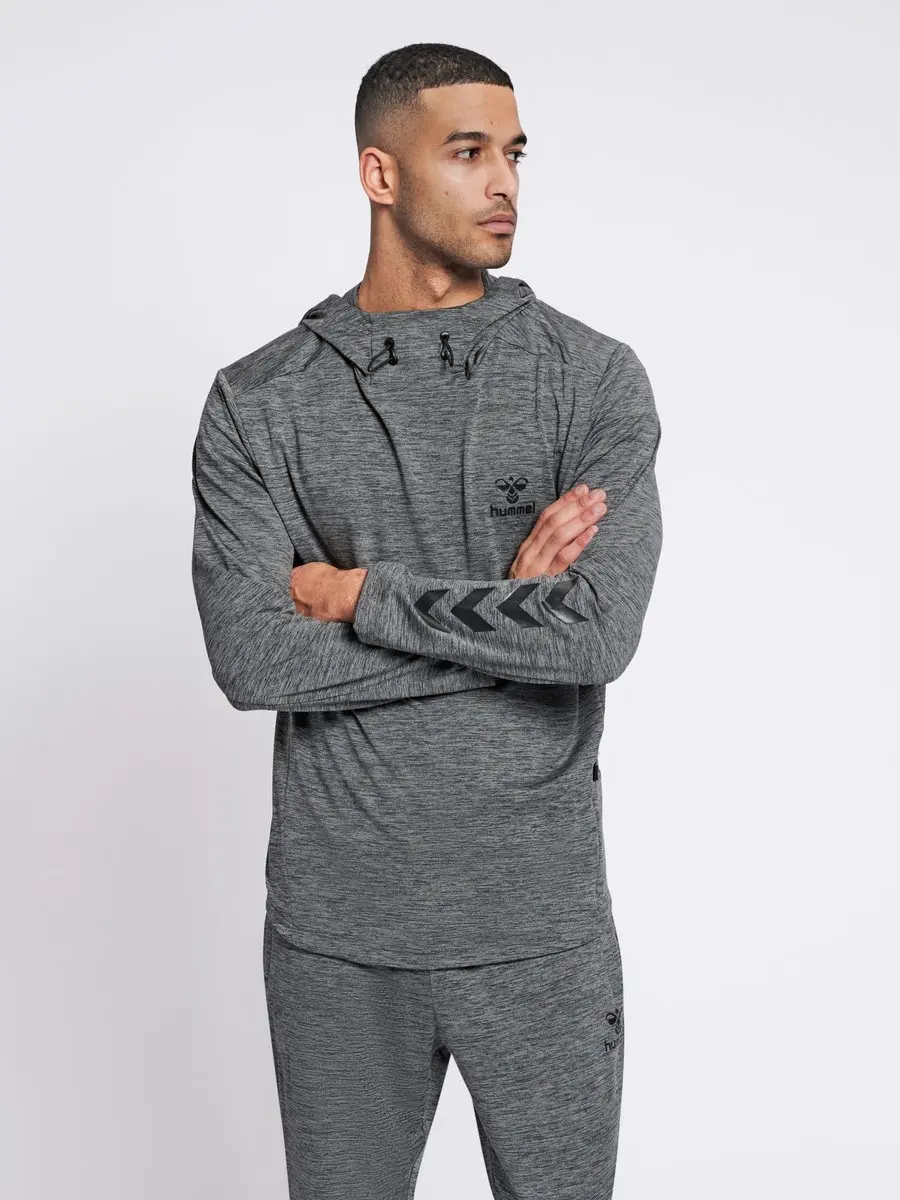 Hummel Hmlaston Hoodie 206489 - Dark Grey Melange