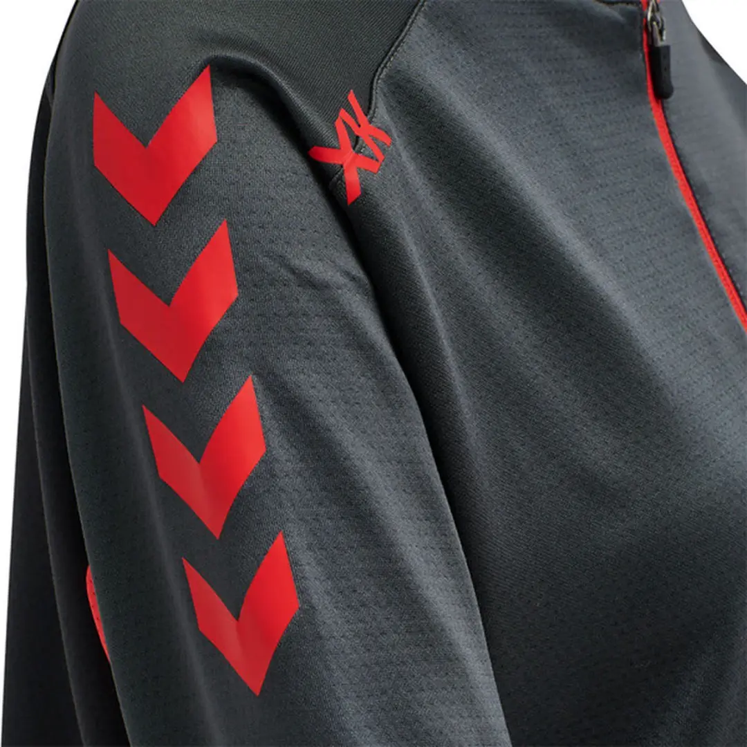 Hummel Action Poly Half Zip Sweat Dames - Zwart/Rood