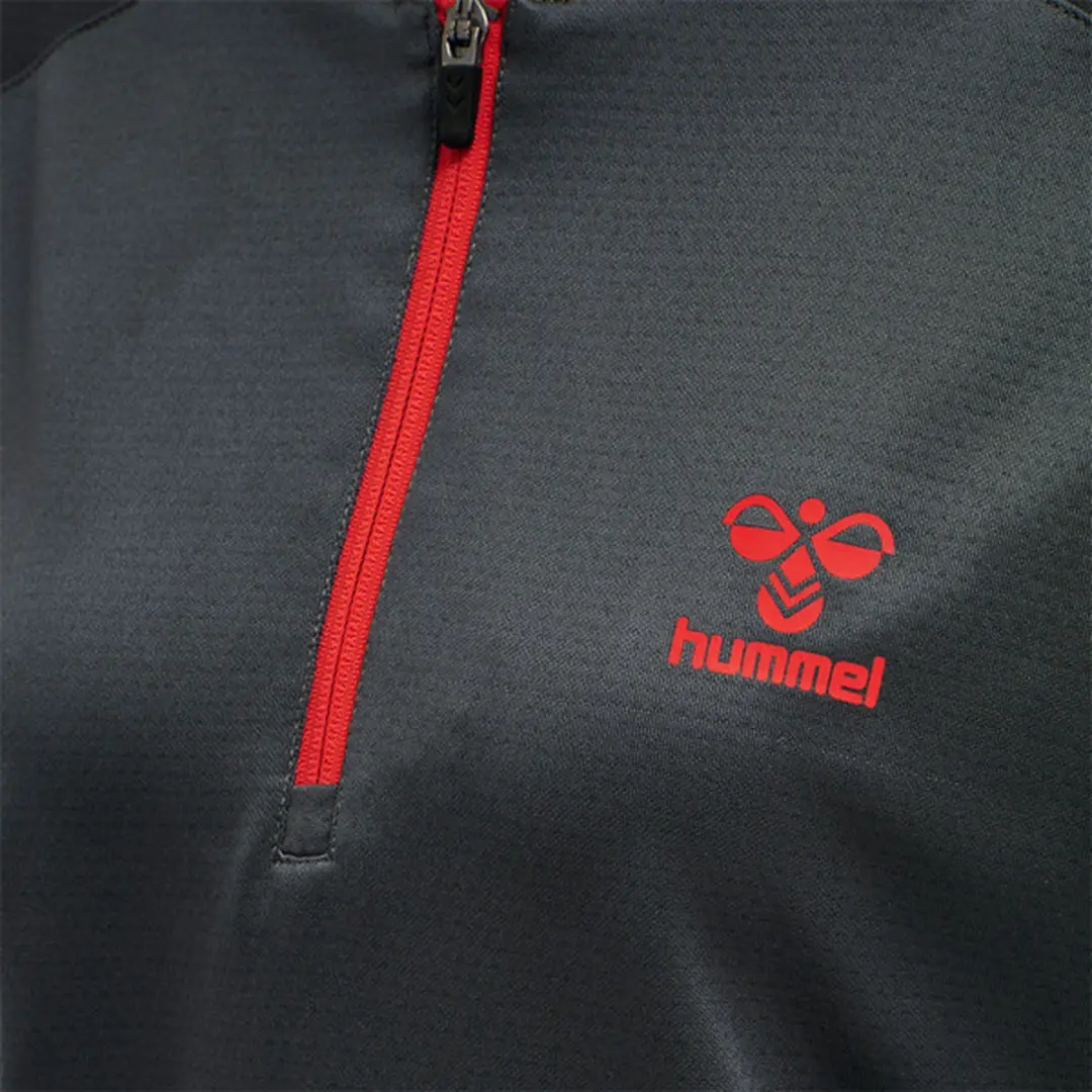 Hummel Action Poly Half Zip Sweat Dames - Zwart/Rood