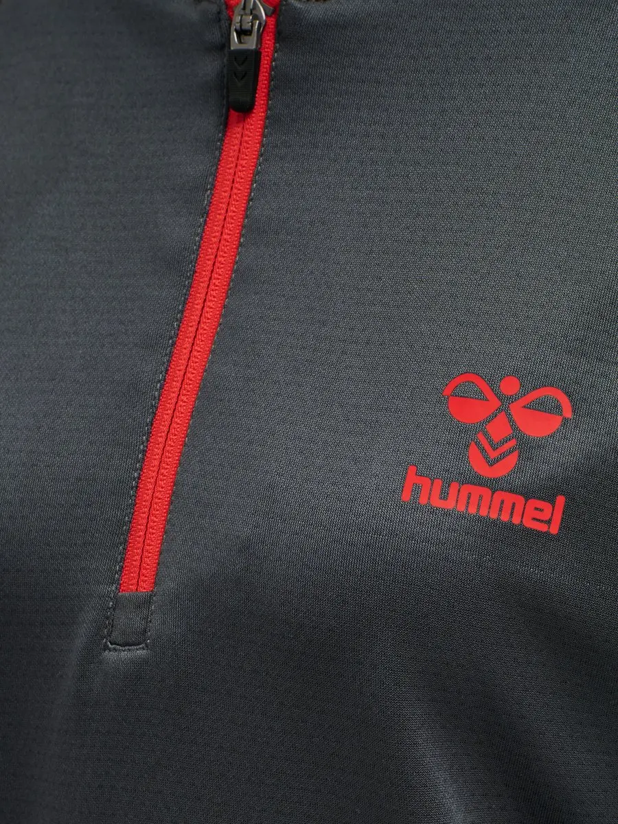 Hummel Action Poly Half Zip Sweat Dames - Zwart/Rood