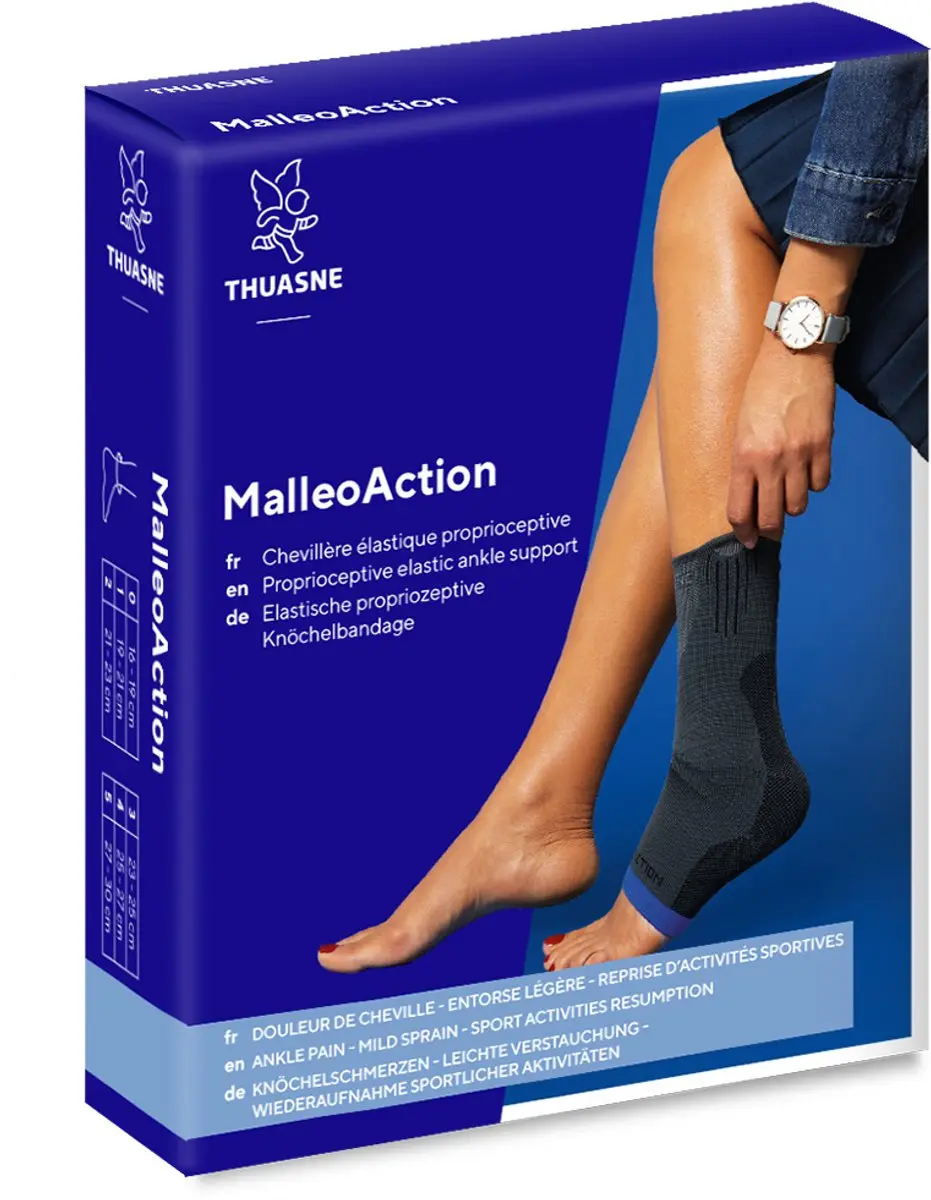 Thuasne Malleo Action Enkelbandage 1 - Grijs