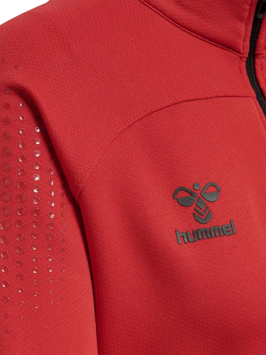 Hummel Hmllead Women Half Zip Dames Shirt - Lange mouwen - Rood - S