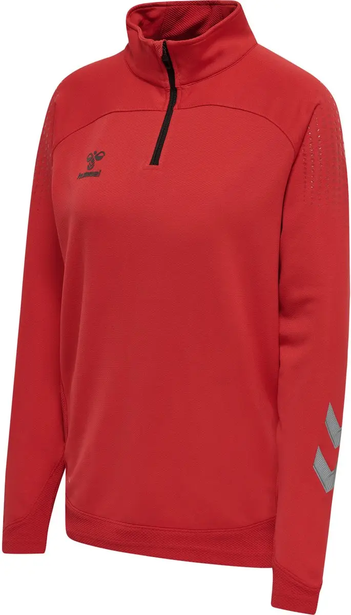 Hummel Hmllead Women Half Zip Dames Shirt - Lange mouwen - Rood - S