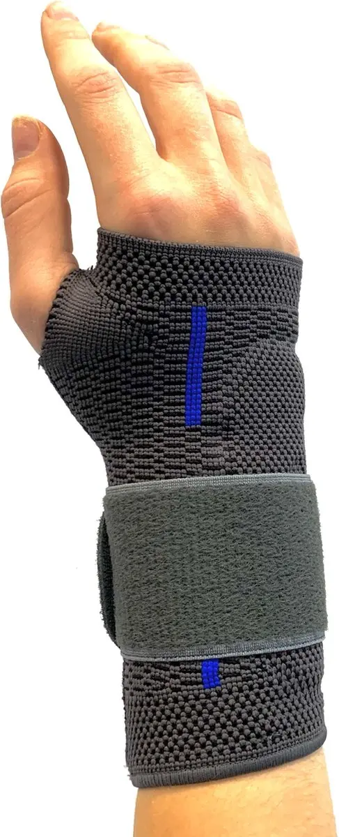 Thuasne Manu Promaster Polsbrace Links - Maat S 15-16cm - Antraciet