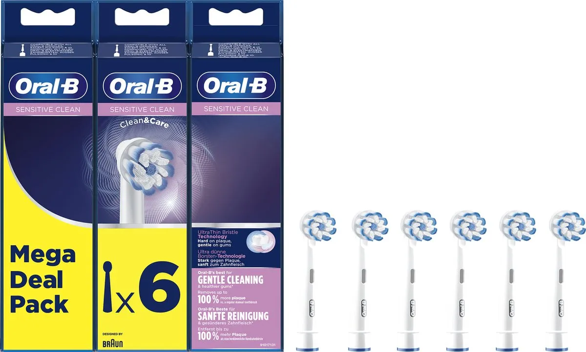 Oral-B Sensitive Clean Opzetborstels 6 Stuks