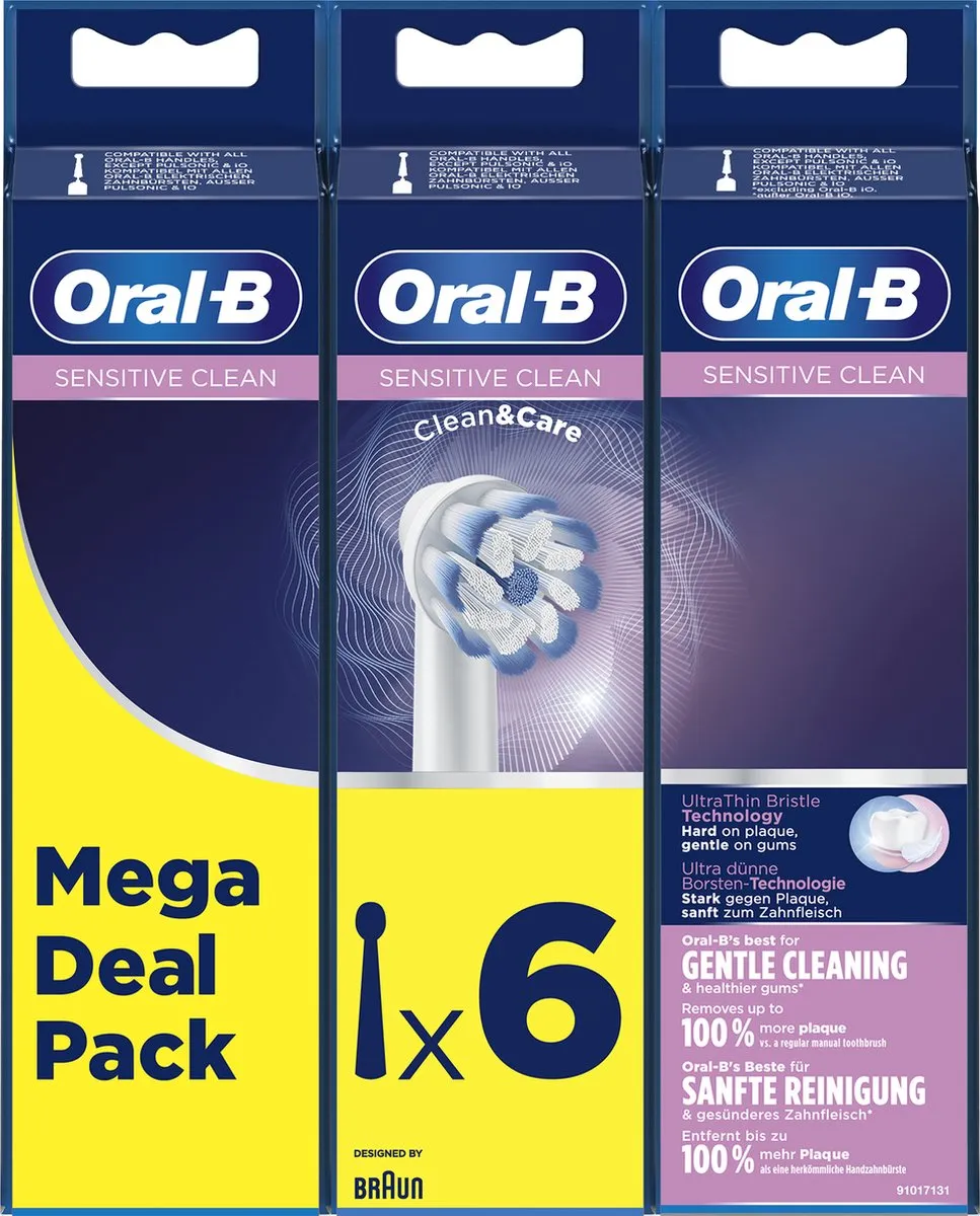Oral-B Sensitive Clean Opzetborstels 6 Stuks