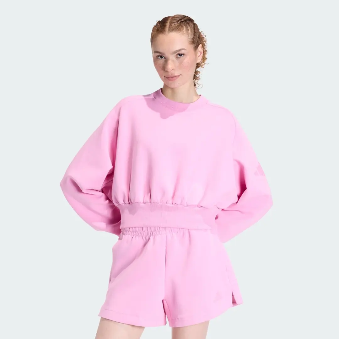 Adidas Soft Lux Loose-Fit Sweatshirt KLI03 - Roze