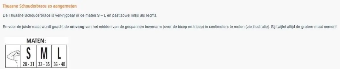 Thuasne Sport Schouderbrace S - Zwart