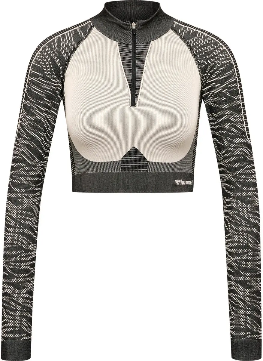 Hummel Mila Seamless Crop Half Zip Dames Shirt