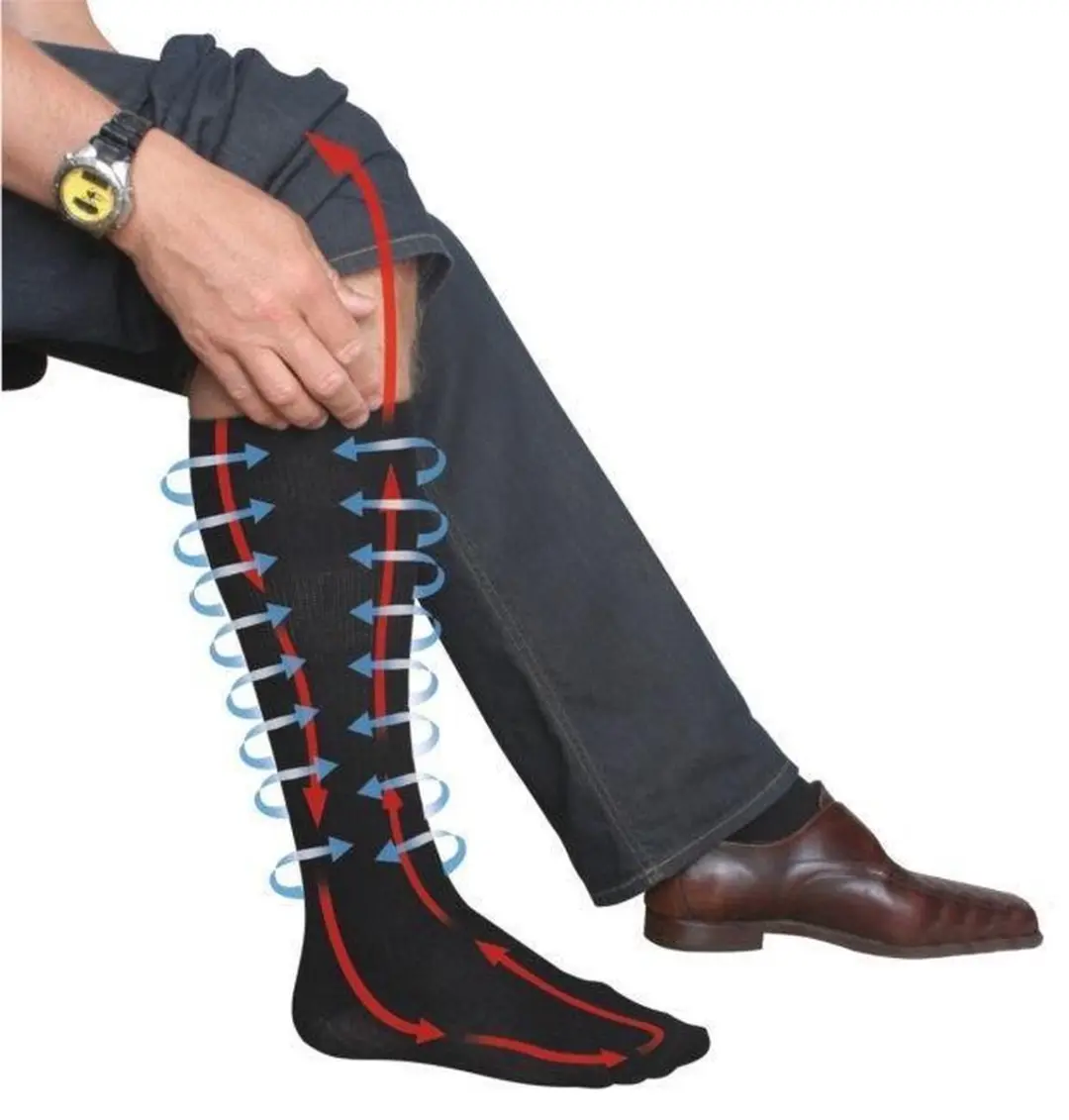TravelSafe Travel Pressure Socks Steunkousen 43-46 - 2 Stuks - Zwart