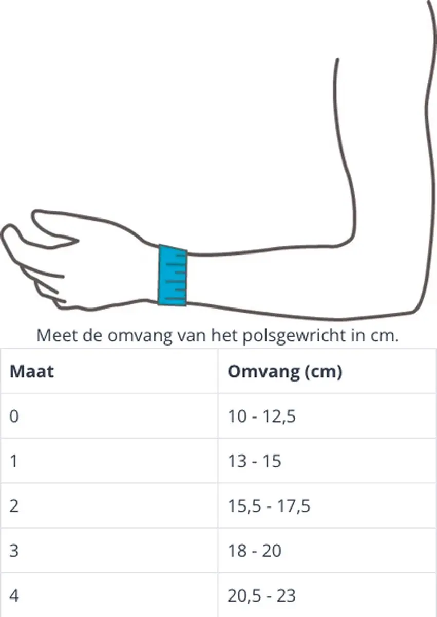 Thuasne Ligaflex Classic Polsbrace Rechts - Maat 0 - Zwart