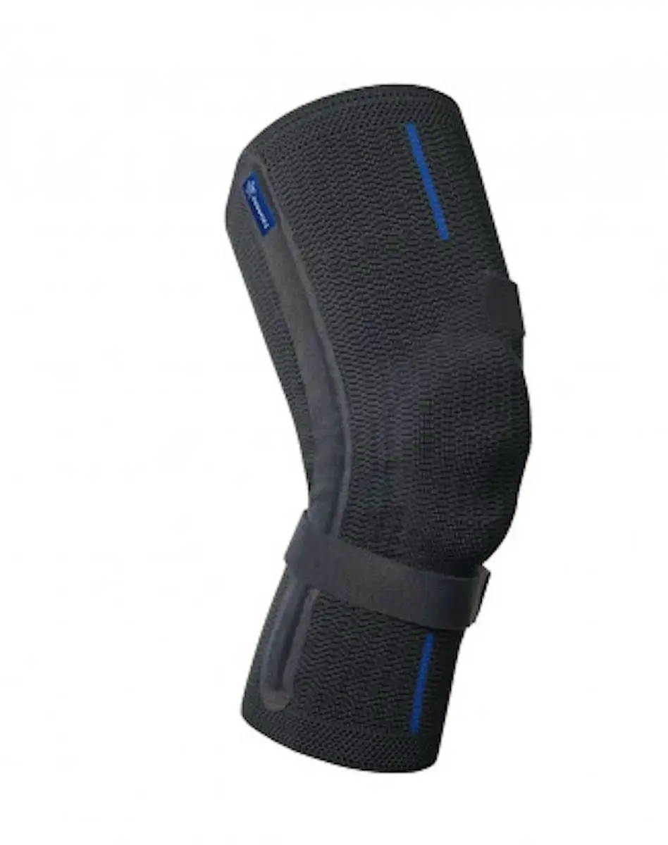 Thuasne Genu FS ProMaster Knieschijfbrace - Maat L Rechts - Zwart/Blauw/Grijs