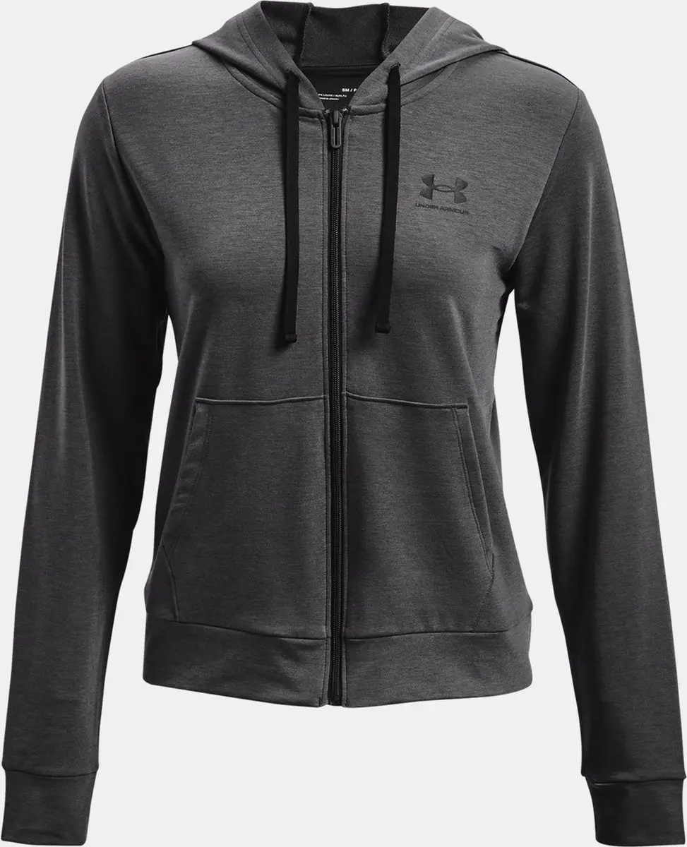 Under Armour Rival Terry FZ Hoodie - Zwart/Lichtgrijs