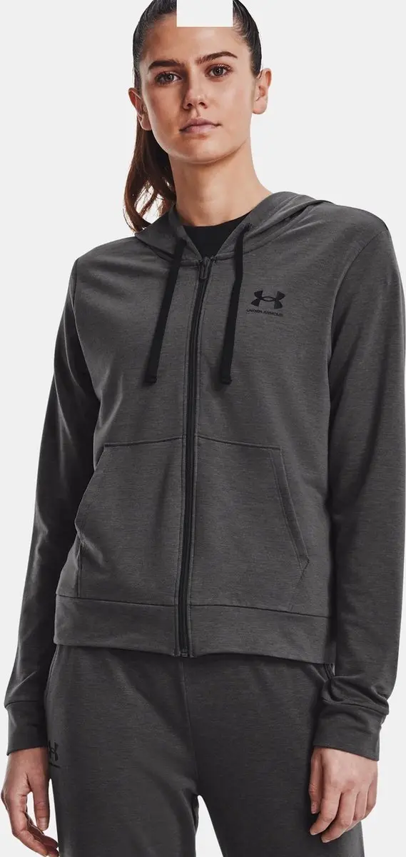 Under Armour Rival Terry FZ Hoodie - Zwart/Lichtgrijs
