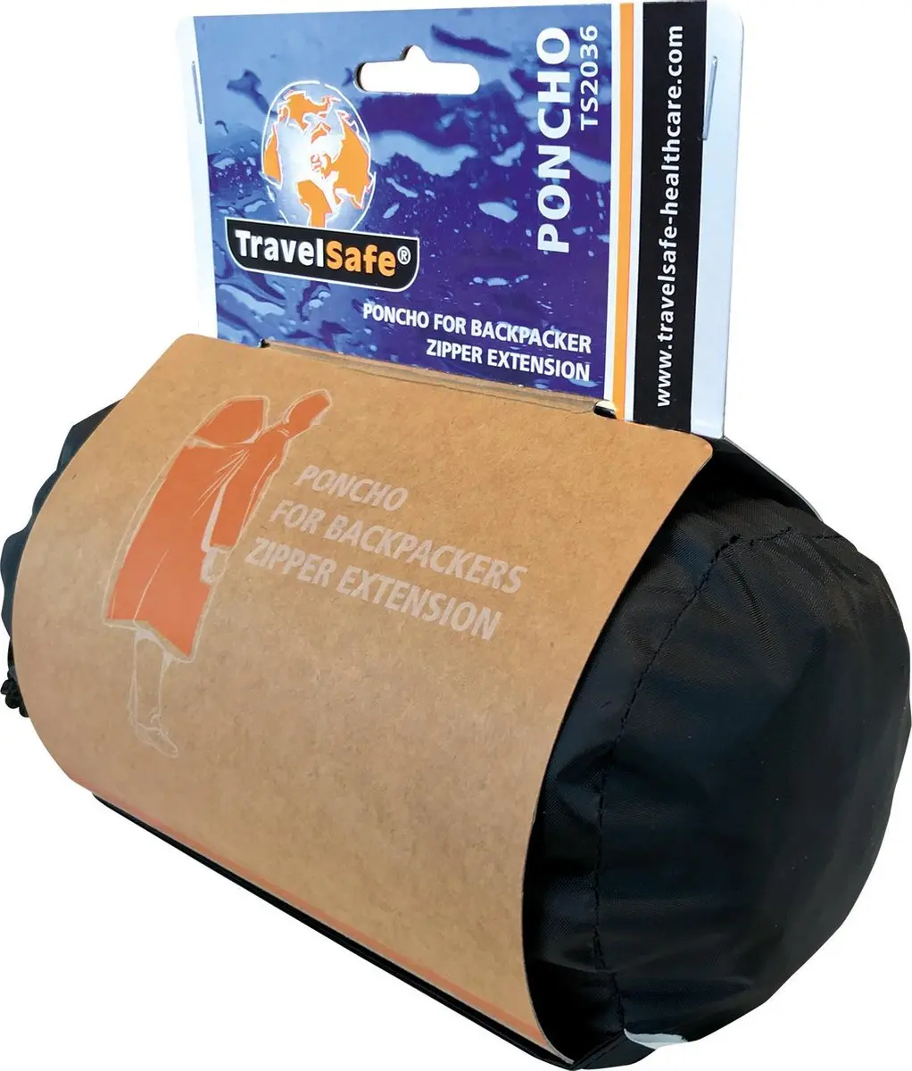 Travelsafe Zipper Extension Poncho Navy - S/M