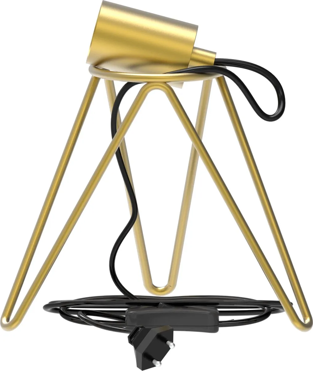 Calex Tripod Tafellamp - Goud - E27