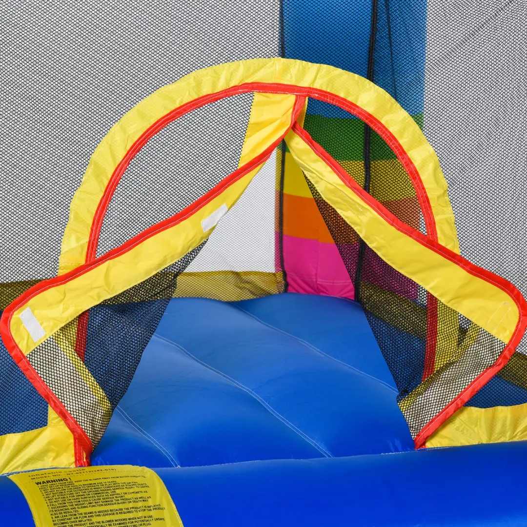 ECTEATOY Opblaasbaar Springkasteel 290x200x155cm - Trampoline & Zwembad - Meerkleurig - afbeelding 3 van 6