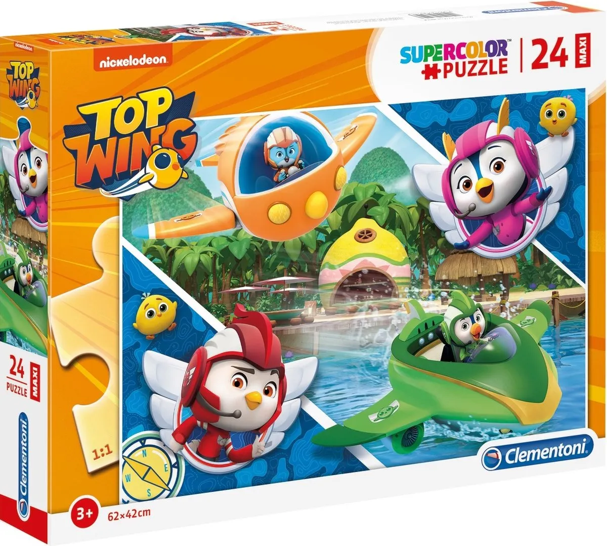 Clementoni Maxi Top Wing Vliegrace Legpuzzel 24 Stuks