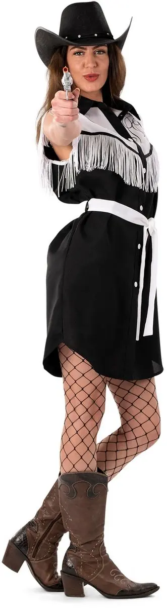 Espa Smoking Fire Cowgirl Hot Molly - Jurk - Zwart/Wit