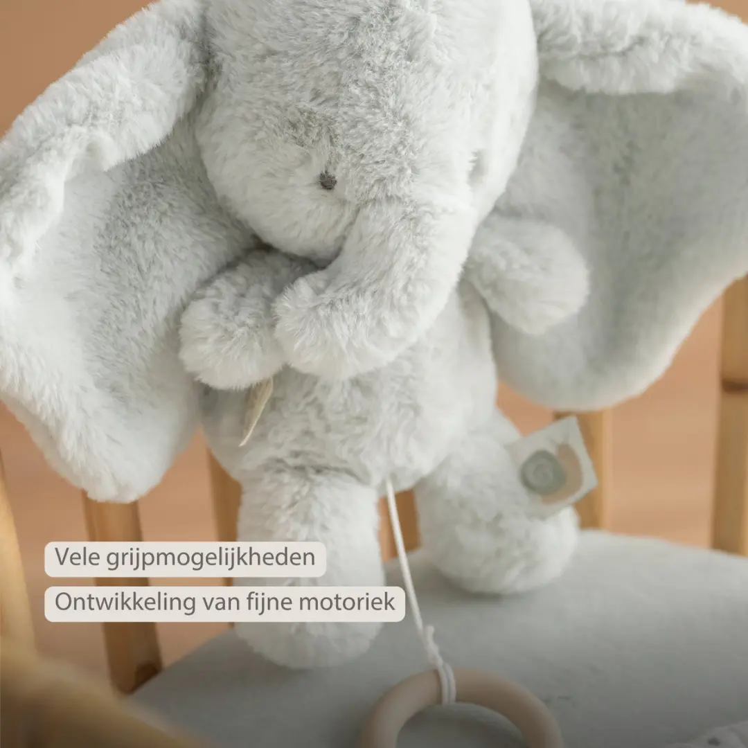 Nattou LouLou Muziekknuffel Olifant 30cm - Lindegroen - afbeelding 6 van 6