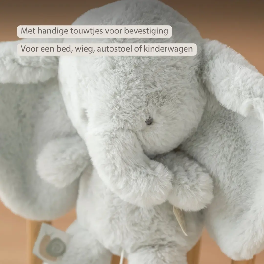 Nattou LouLou Muziekknuffel Olifant 30cm - Lindegroen