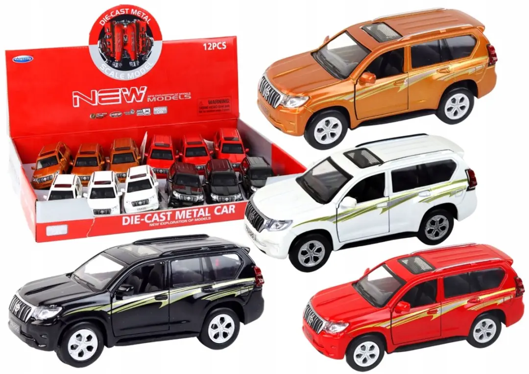 LEAN TOYS Metalen Speelgoedauto 12 cm met Licht en Geluid