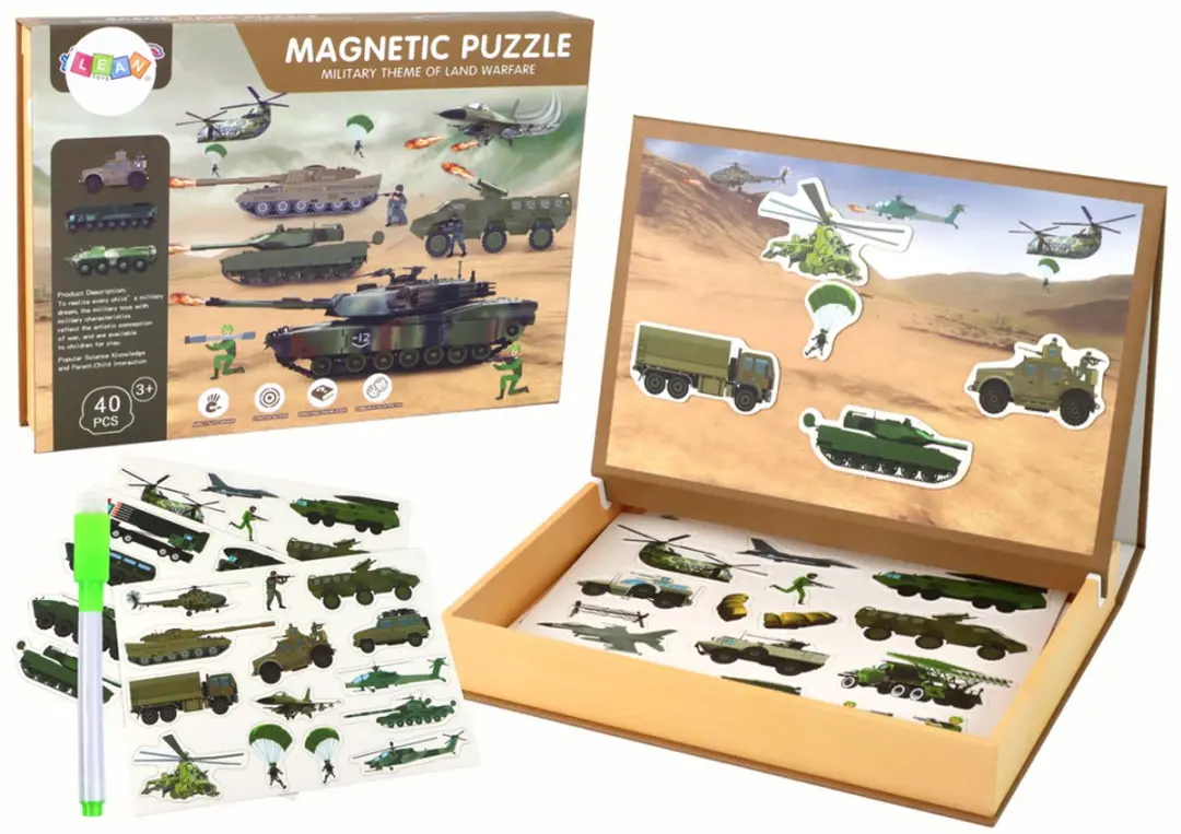 Lean Toys Magnetische Puzzel Oorlogsthema 5905884452523