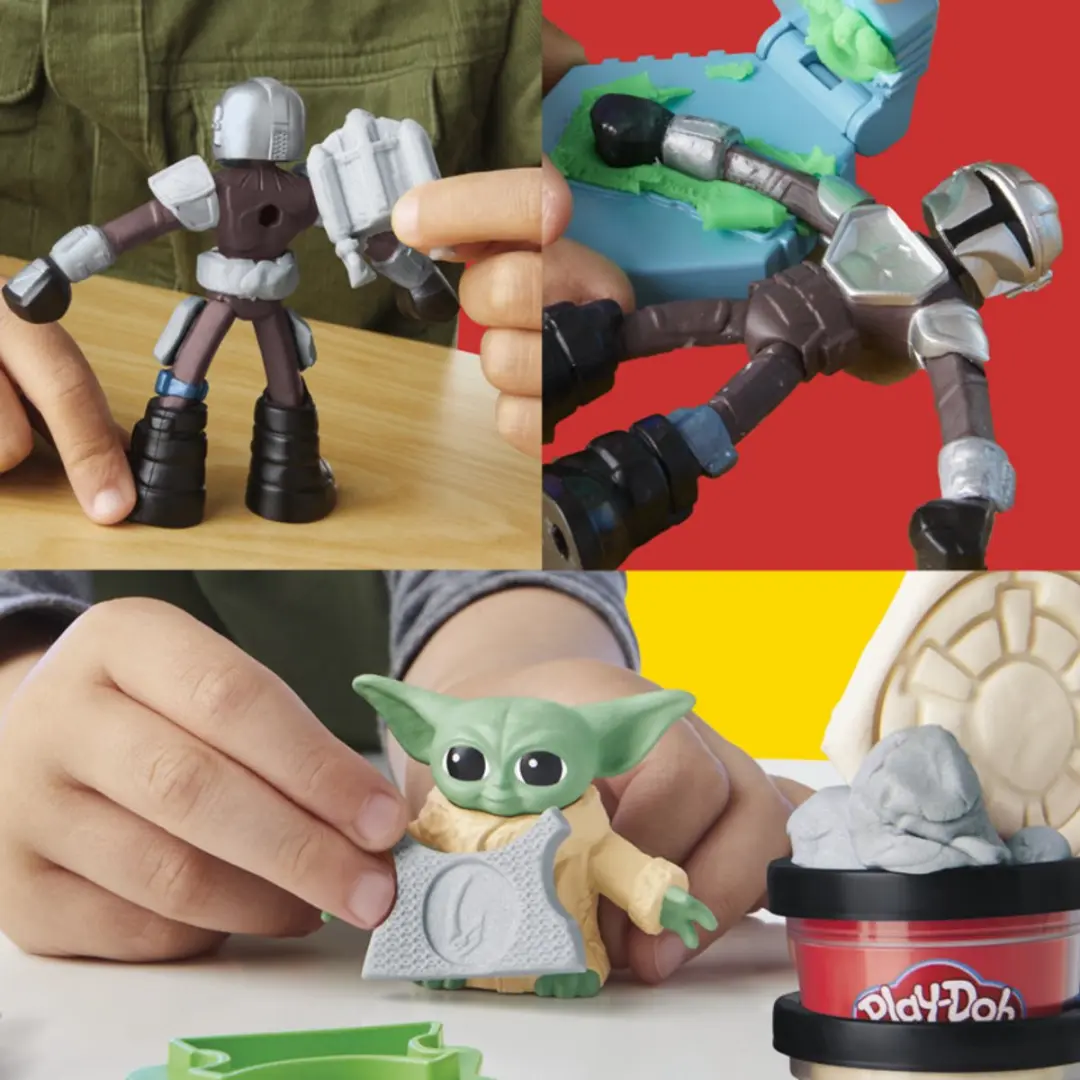 Play-Doh Star Wars The Mandalorian Boetseerklei - 4 Stuks