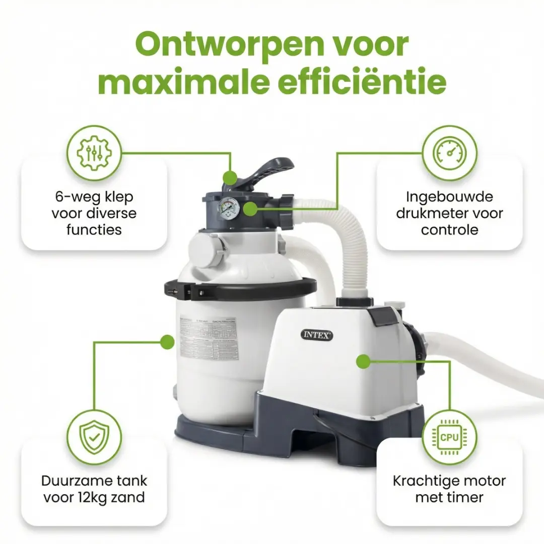 Intex 26384GS-Grijs Rond Zwembad 478x124cm - 16.805L