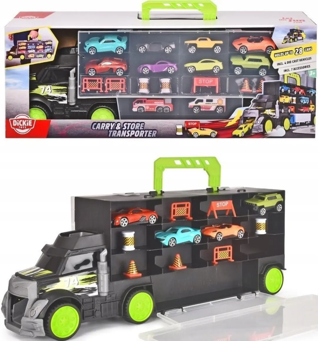 Dickie City Transporter Truck met 2-in-1 handvat