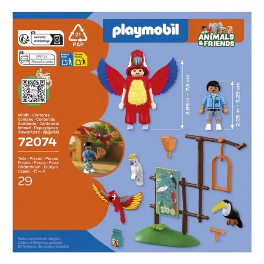 Playmobil 72074 Speelset Dierentuin - Papegaai en Kind - afbeelding 5 van 6