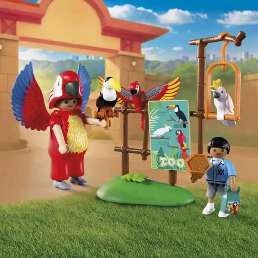 Playmobil 72074 Speelset Dierentuin - Papegaai en Kind - afbeelding 2 van 6