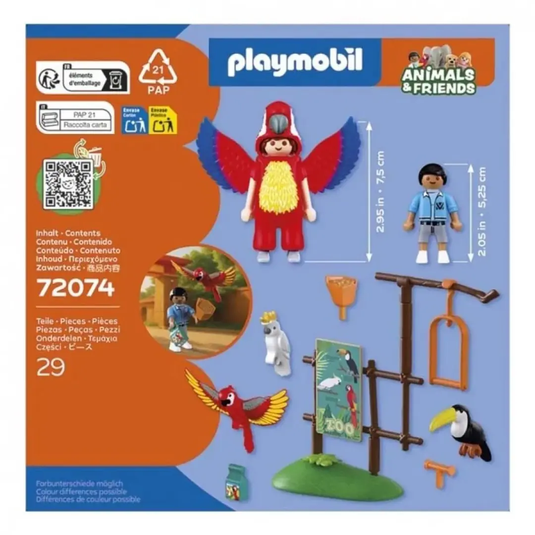 Playmobil 72074 Speelset Dierentuin - Papegaai en Kind - afbeelding 4 van 6