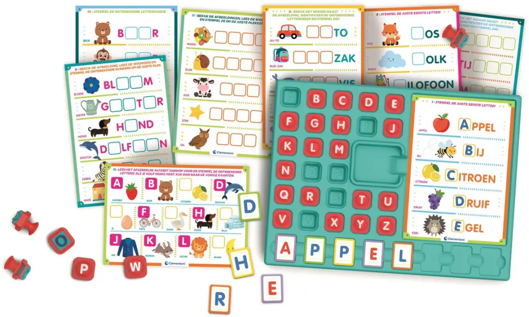 Clementoni Spelen met Stempels Alfabet 56243 - Educatief Speelgoed - Multikleur - afbeelding 5 van 5