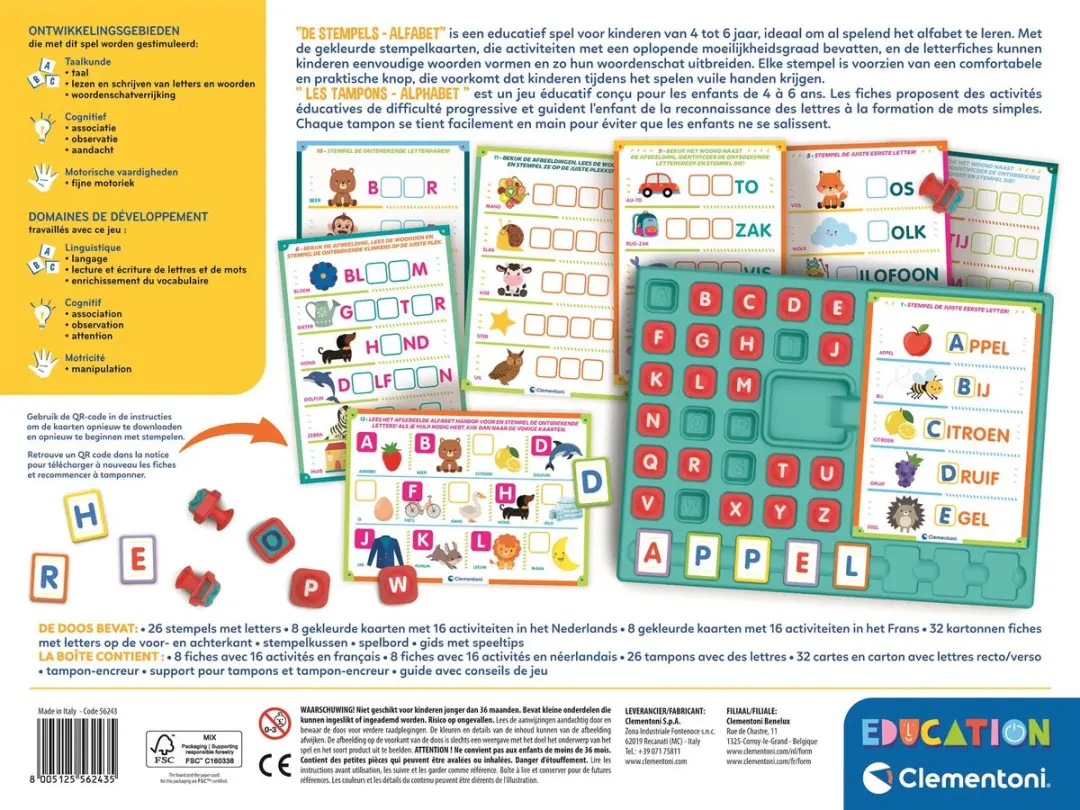 Clementoni Spelen met Stempels Alfabet 56243 - Educatief Speelgoed - Multikleur - afbeelding 4 van 5
