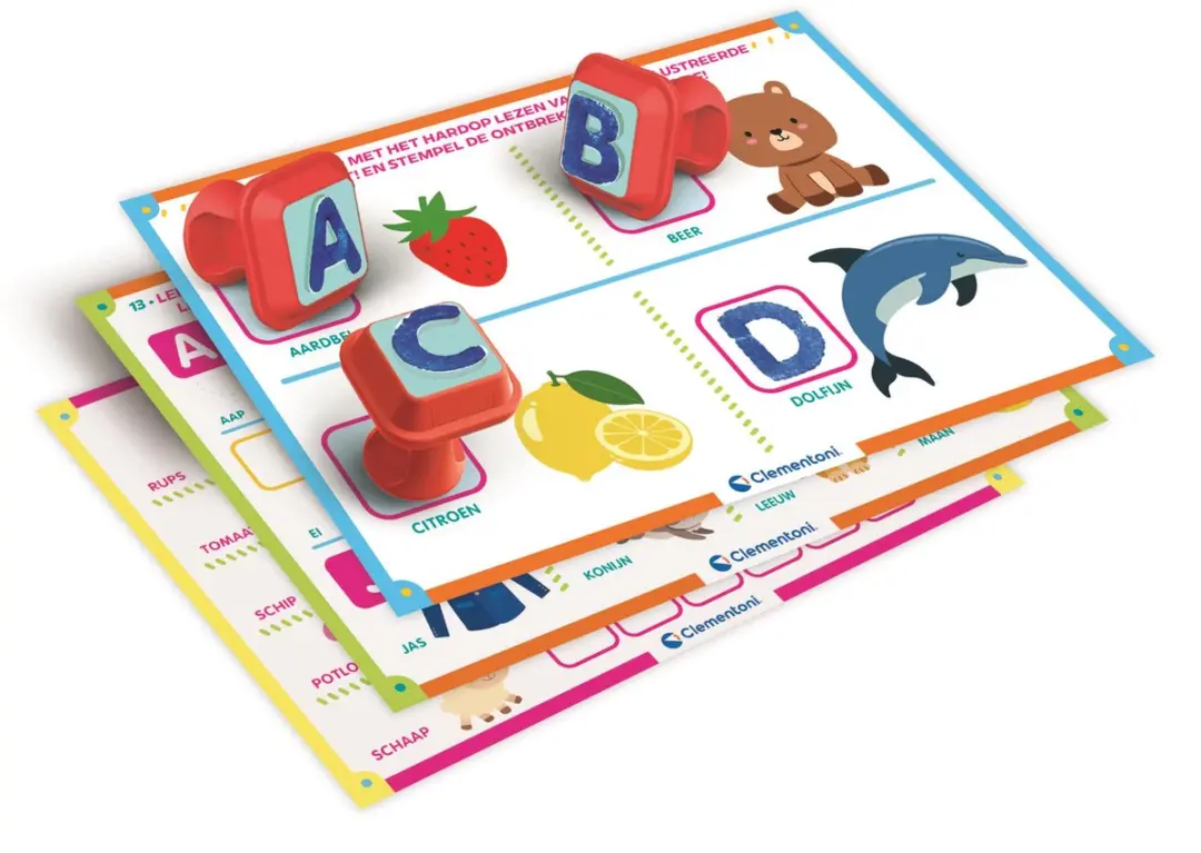 Clementoni Spelen met Stempels Alfabet 56243 - Educatief Speelgoed - Multikleur - afbeelding 2 van 5