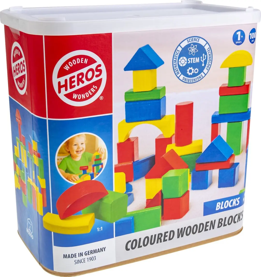 Heros Houten Bouwblokken 100 Stuks
