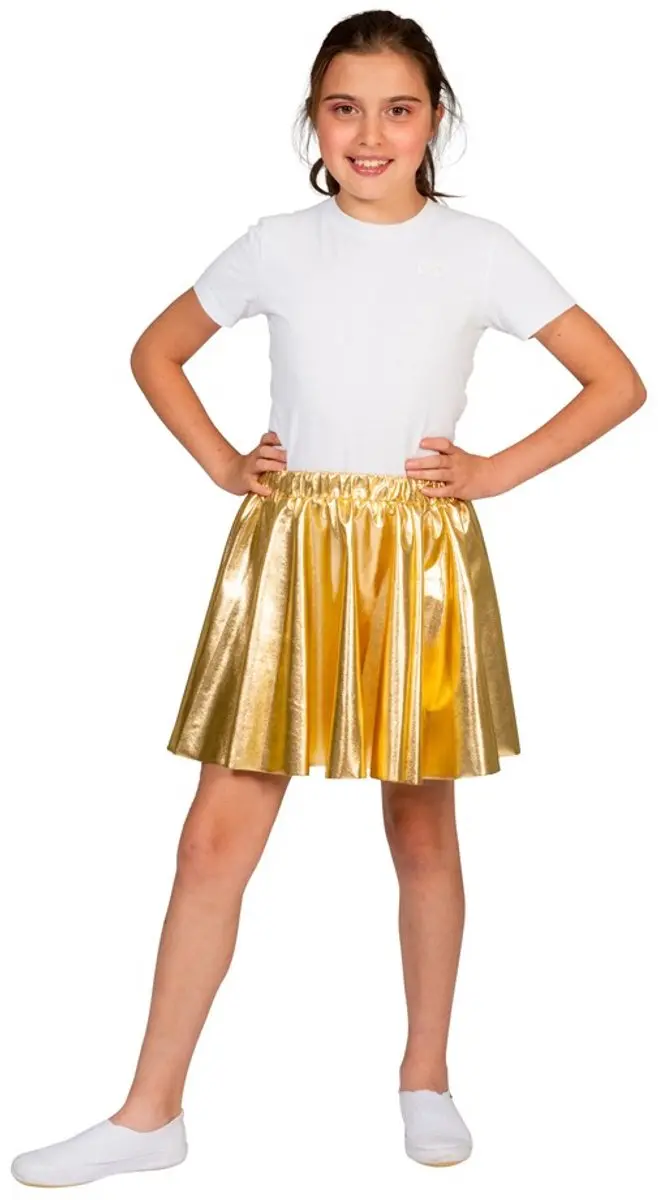 Disco Rok Folie Goud Kind (one size)