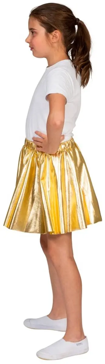 Disco Rok Folie Goud Kind (one size)