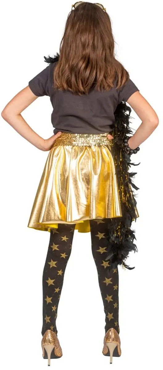 Disco Rok Folie Goud Kind (one size)