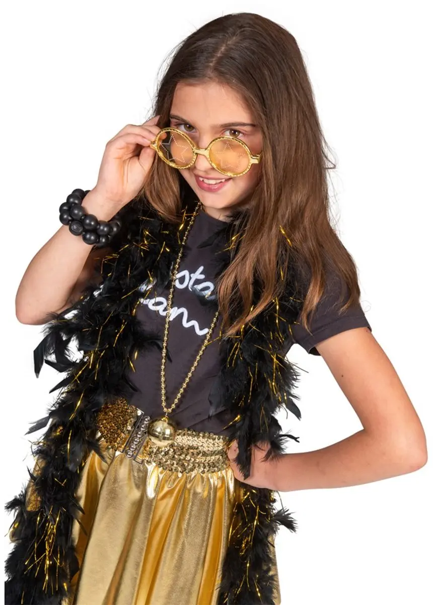 Disco Rok Folie Goud Kind (one size)