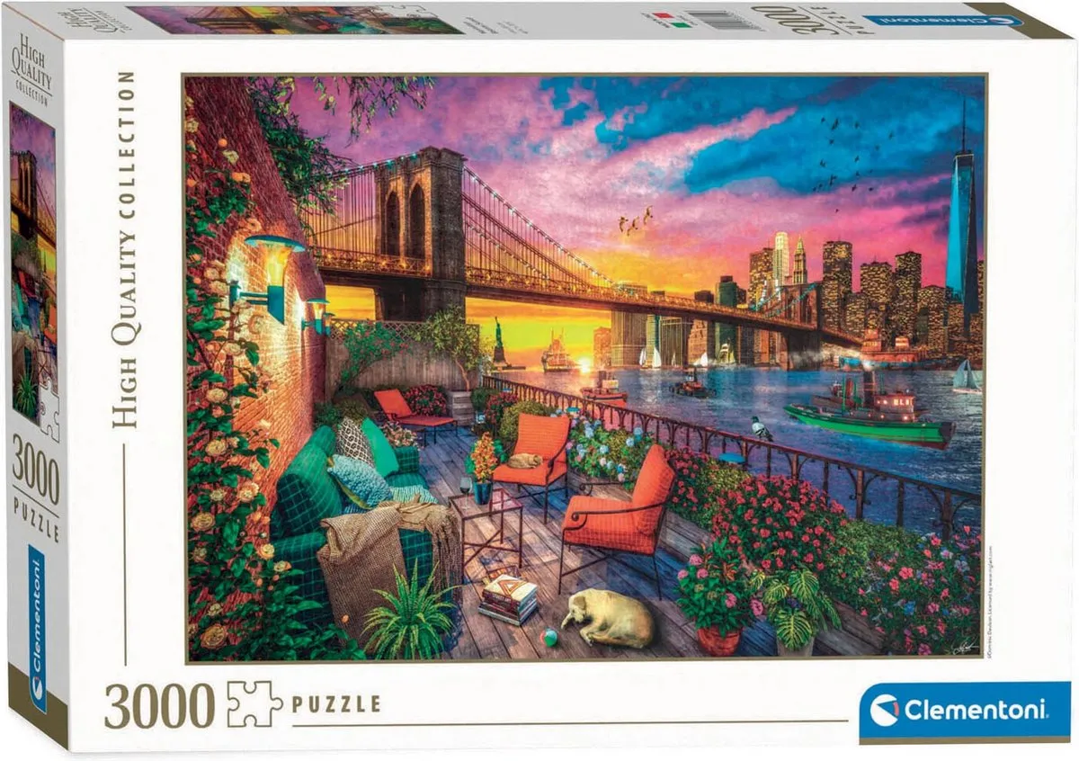 Clementoni Manhattan Balkon Zonsondergang Puzzel 3000 Stuks