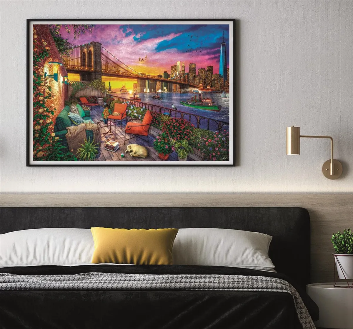 Clementoni Manhattan Balkon Zonsondergang Puzzel 3000 Stuks - afbeelding 6 van 6