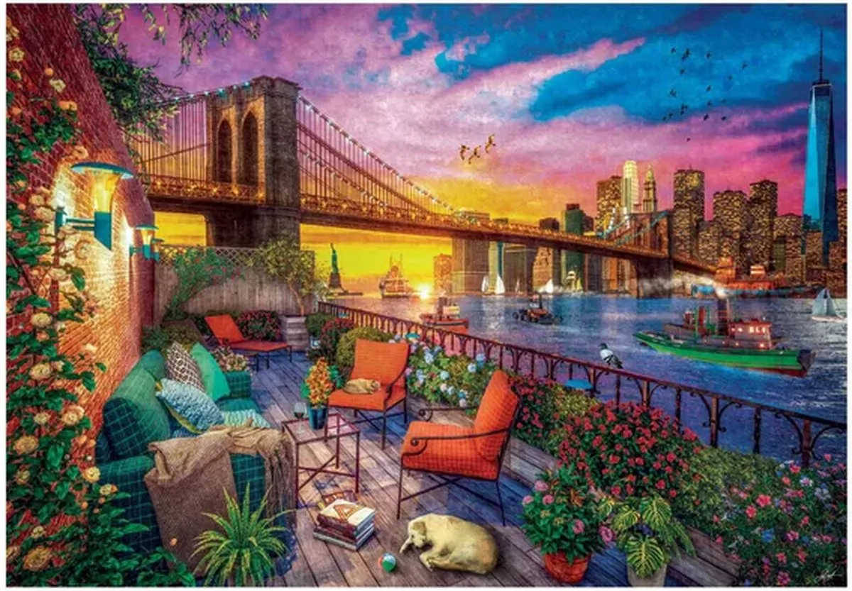 Clementoni Manhattan Balkon Zonsondergang Puzzel 3000 Stuks