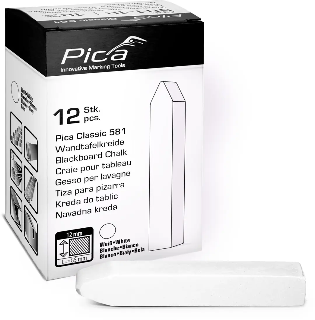 Pica Bordkrijt 581 Wit - 12 Stuks